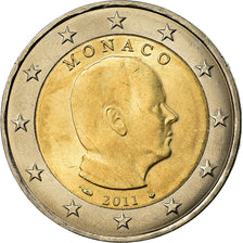 Monaco, 2 Euro, Prince Albert, 2011, MS(63), Bi-Metallic, KM:195