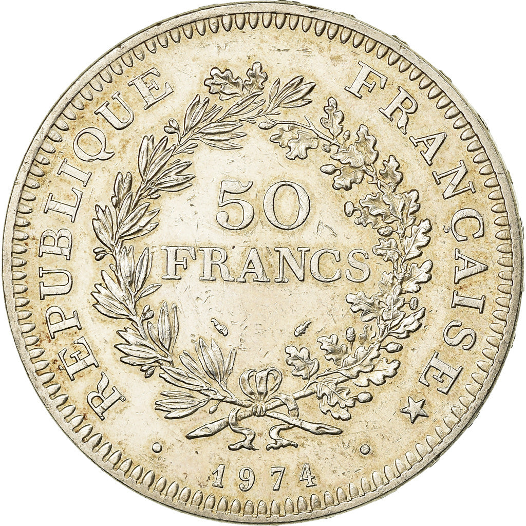 Monnaie, France, Hercule, 50 Francs, 1974, Avers 20 francs, SUP, Argent