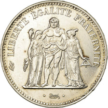 Moeda, França, Hercule, 50 Francs, 1974, Avers 20 francs, AU(55-58), Prata
