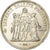 Moeda, França, Hercule, 50 Francs, 1974, Avers 20 francs, AU(55-58), Prata