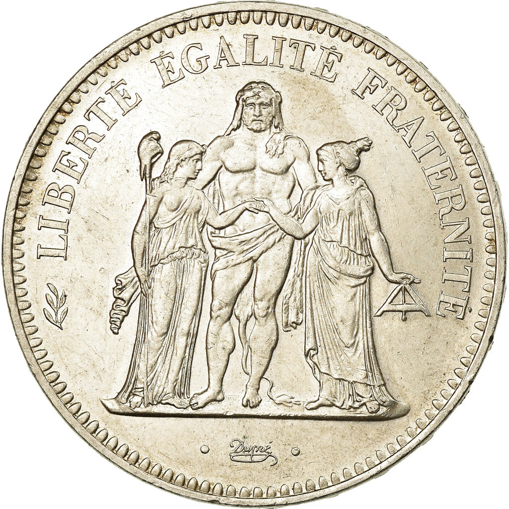 Coin, France, Hercule, 50 Francs, 1974, Avers 20 francs, AU(55-58), Silver