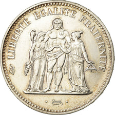Münze, Frankreich, Hercule, 50 Francs, 1974, Avers 20 francs, VZ, Silber