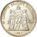 Münze, Frankreich, Hercule, 50 Francs, 1974, Avers 20 francs, VZ, Silber