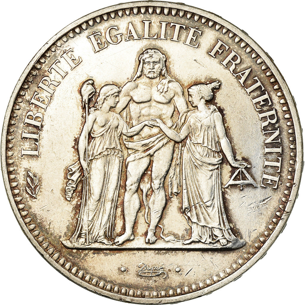 Coin, France, Hercule, 50 Francs, 1974, Avers 20 francs, AU(55-58), Silver