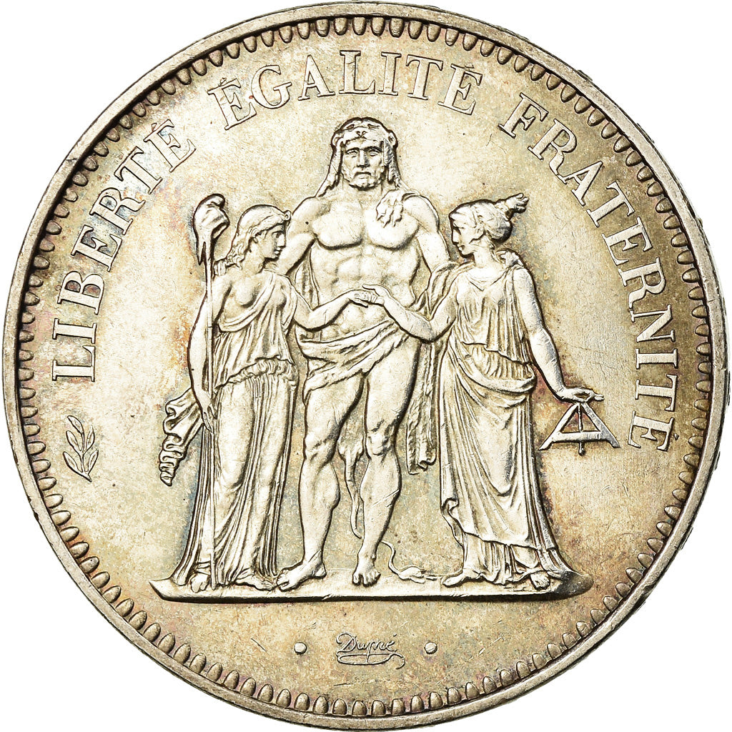 Moneda, Francia, Hercule, 50 Francs, 1974, Avers 20 francs, EBC, Plata