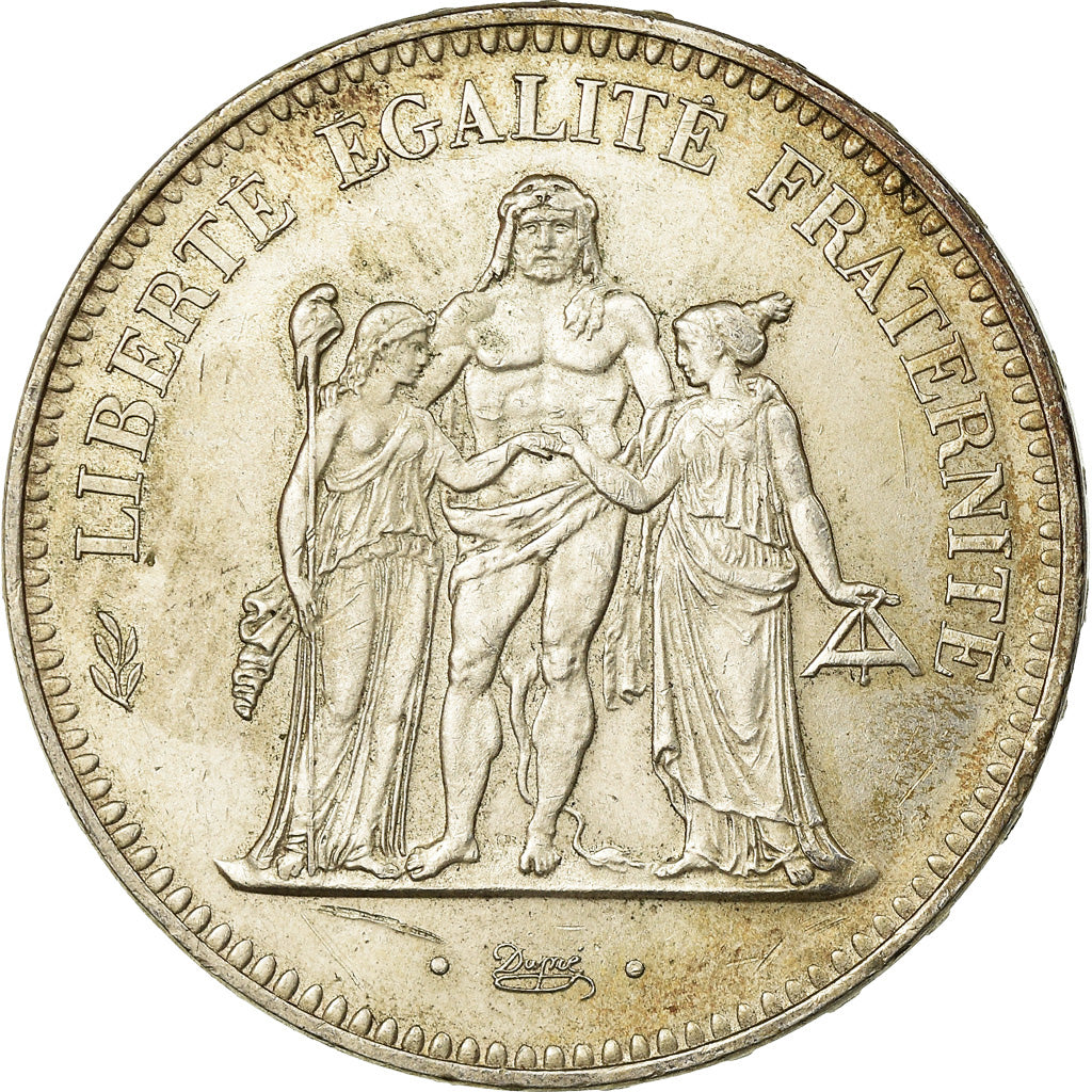 Coin, France, Hercule, 50 Francs, 1974, Avers 20 francs, AU(55-58), Silver