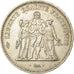 Moneda, Francia, Hercule, 50 Francs, 1974, Avers 20 francs, MBC+, Plata