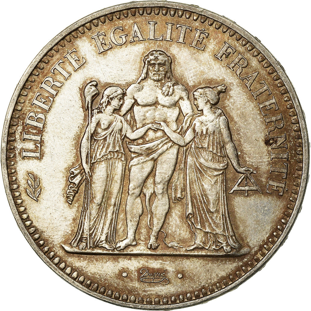 Coin, France, Hercule, 50 Francs, 1974, Avers 20 francs, AU(50-53), Silver