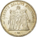 Moeda, França, Hercule, 50 Francs, 1974, Avers 20 francs, AU(50-53), Prata