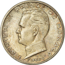 Moneta, Monaco, Rainier III, 5 Francs, 1966, EF(40-45), Srebro, KM:141