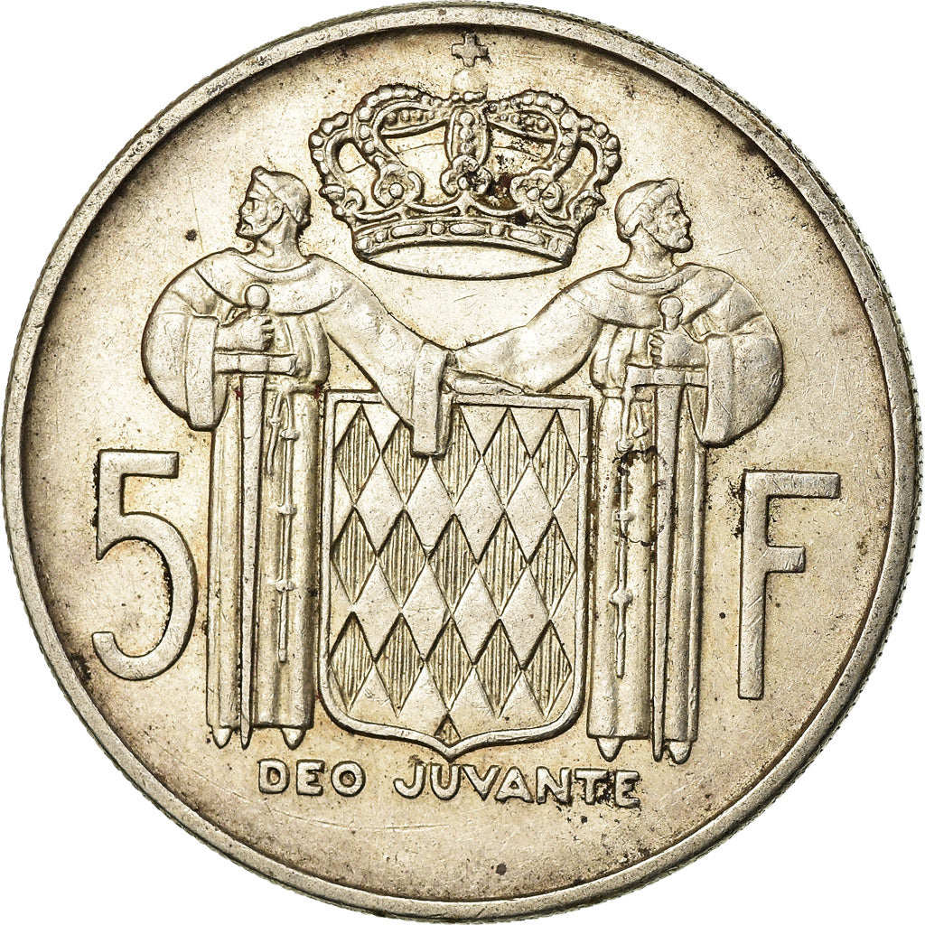Moneta, Monaco, Rainier III, 5 Francs, 1966, EF(40-45), Srebro, KM:141