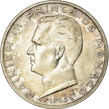 Moneta, Monaco, Rainier III, 5 Francs, 1966, EF(40-45), Srebro, KM:141