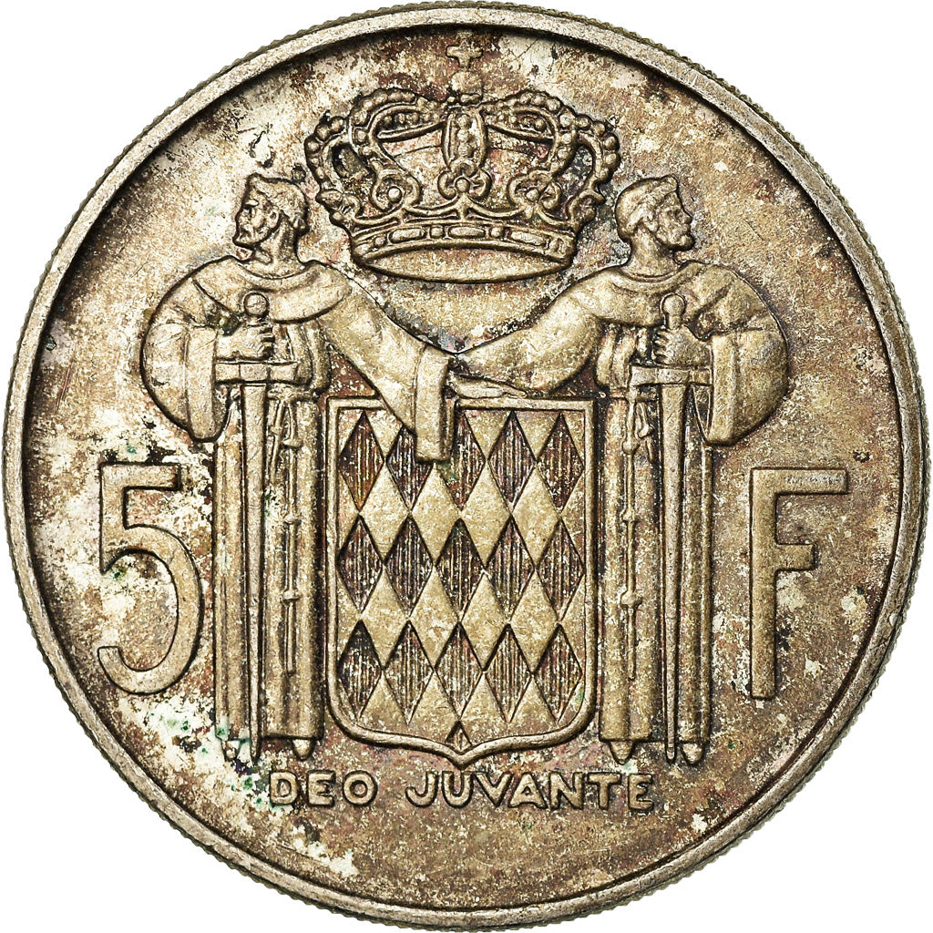 Moneta, Monaco, Rainier III, 5 Francs, 1966, EF(40-45), Srebro, KM:141