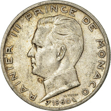 Coin, Monaco, Rainier III, 5 Francs, 1960, EF(40-45), Silver, KM:141, Gadoury:MC