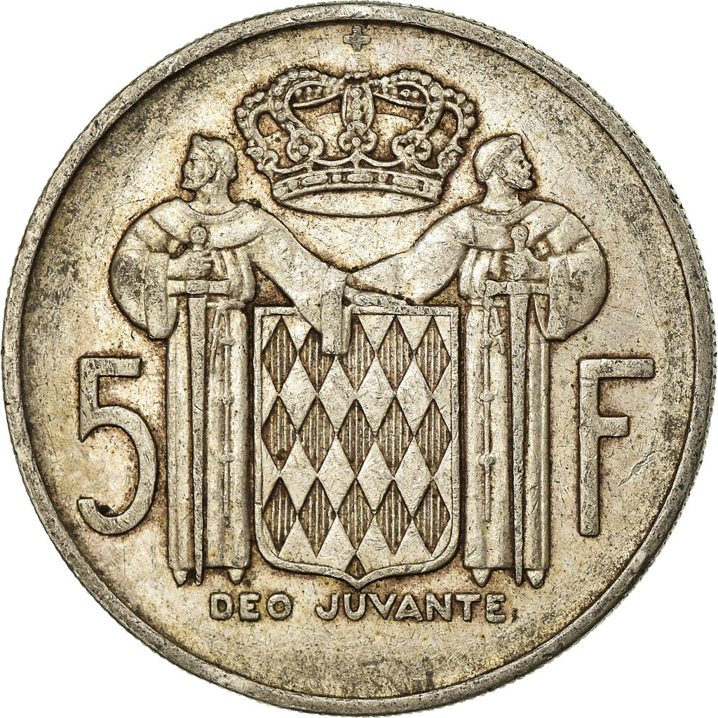 Coin, Monaco, Rainier III, 5 Francs, 1960, EF(40-45), Silver, KM:141, Gadoury:MC