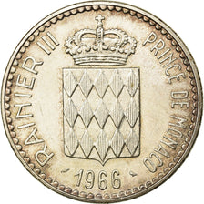 Coin, Monaco, Rainier III, Charles III, 10 Francs, 1966, MS(63), Silver, KM:146