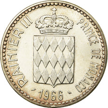 Coin, Monaco, Rainier III, Charles III, 10 Francs, 1966, AU(55-58), Silver