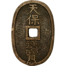 Monnaie, Japon, 100 Mon, Tempo Tsuho, (1835-1870), TTB, Bronze, KM:7