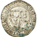 Coin, France, Charles VI, Blanc Guénar, La Rochelle, VF(30-35), Billon