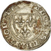 Monnaie, France, Charles VI, Blanc Guénar, La Rochelle, TB+, Billon