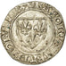 Coin, France, Charles VI, Blanc Guénar, La Rochelle, VF(30-35), Billon