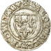 Coin, France, Charles VI, Blanc Guénar, La Rochelle, VF(30-35), Billon