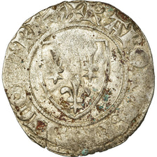 Moeda, França, Charles VI, Blanc Guénar, Troyes, VF(20-25), Lingote