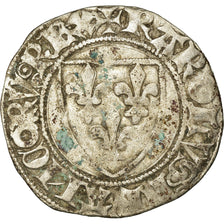 Coin, France, Charles VI, Blanc Guénar, Troyes, VF(30-35), Billon
