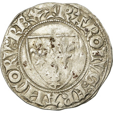 Monnaie, France, Charles VI, Blanc Guénar, Troyes, TB+, Billon, Duplessy:377A