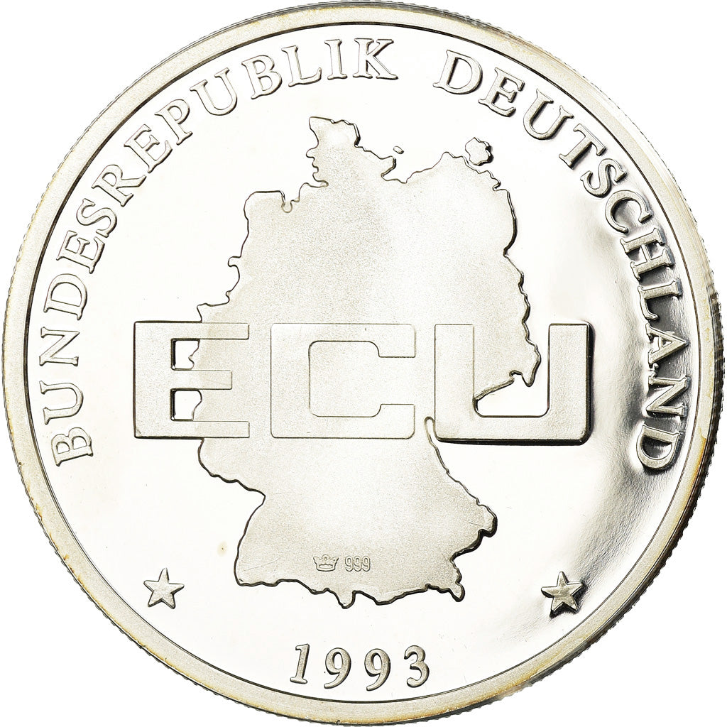 Monnaie, Allemagne, Beethoven, Ecu, 1993, SPL, Argent