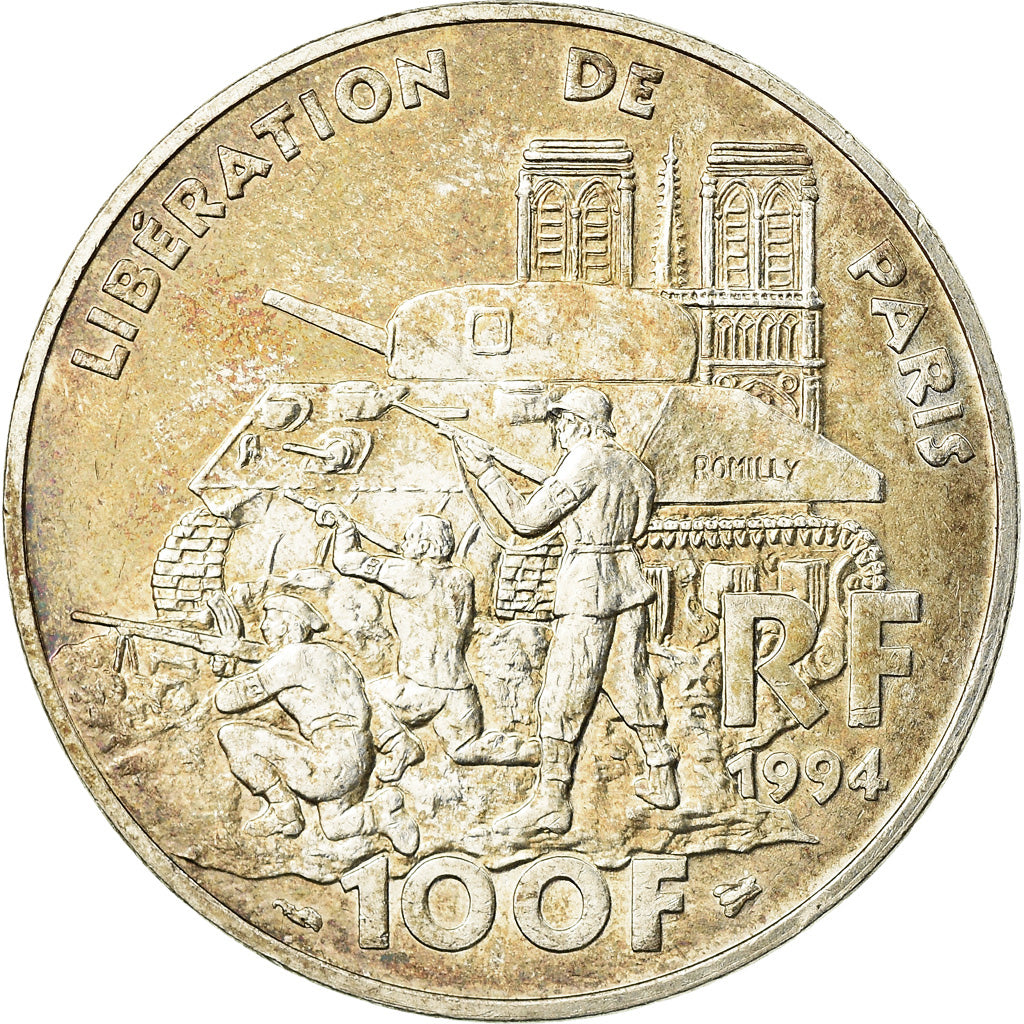 Monnaie, France, Libération de Paris, 100 Francs, 1994, SUP, Argent