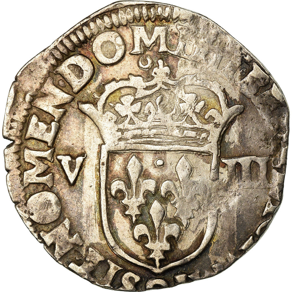 Moneta, Francja, Henri IV, 1/8 Ecu, VF(30-35), Srebro, Sombart:4688