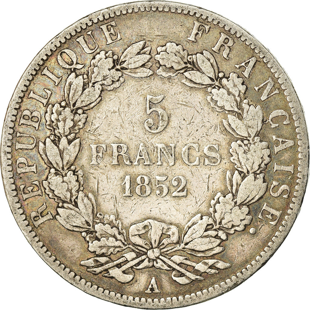 Munten, Frankrijk, Louis-Napoléon Bonaparte, Napoléon III, 5 Francs, 1852