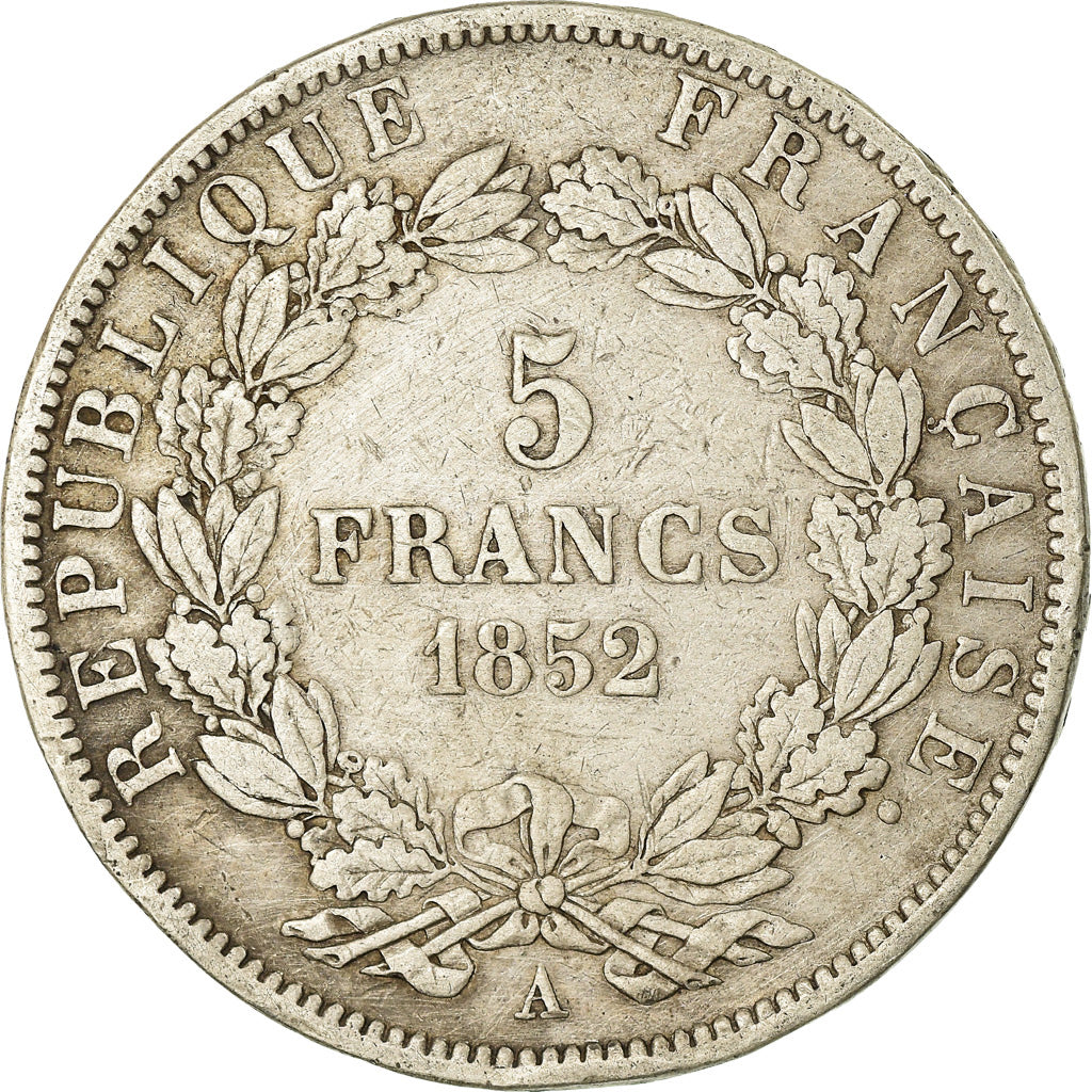 Munten, Frankrijk, Louis-Napoléon Bonaparte, Napoléon III, 5 Francs, 1852