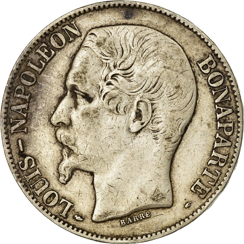 Moneda, Francia, Louis-Napoléon Bonaparte, Napoléon III, 5 Francs, 1852