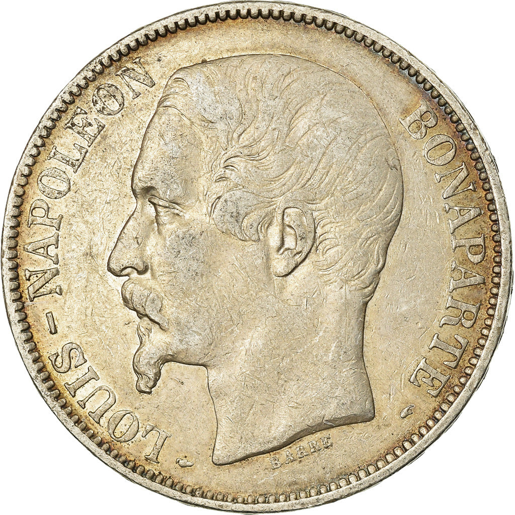 Moneda, Francia, Louis-Napoléon Bonaparte, Napoléon III, 5 Francs, 1852
