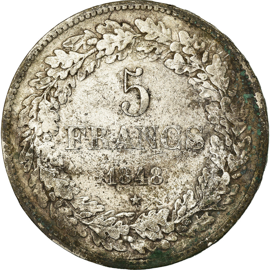 Coin, Belgium, Leopold I, 5 Francs, 5 Frank, 1848, VF(20-25), Silver, KM:3.2