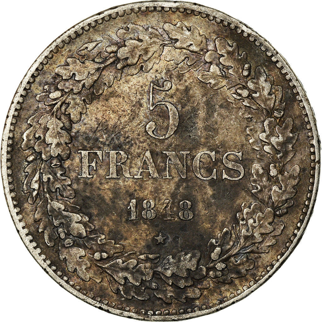 Coin, Belgium, Leopold I, 5 Francs, 5 Frank, 1848, VF(20-25), Silver, KM:3.2