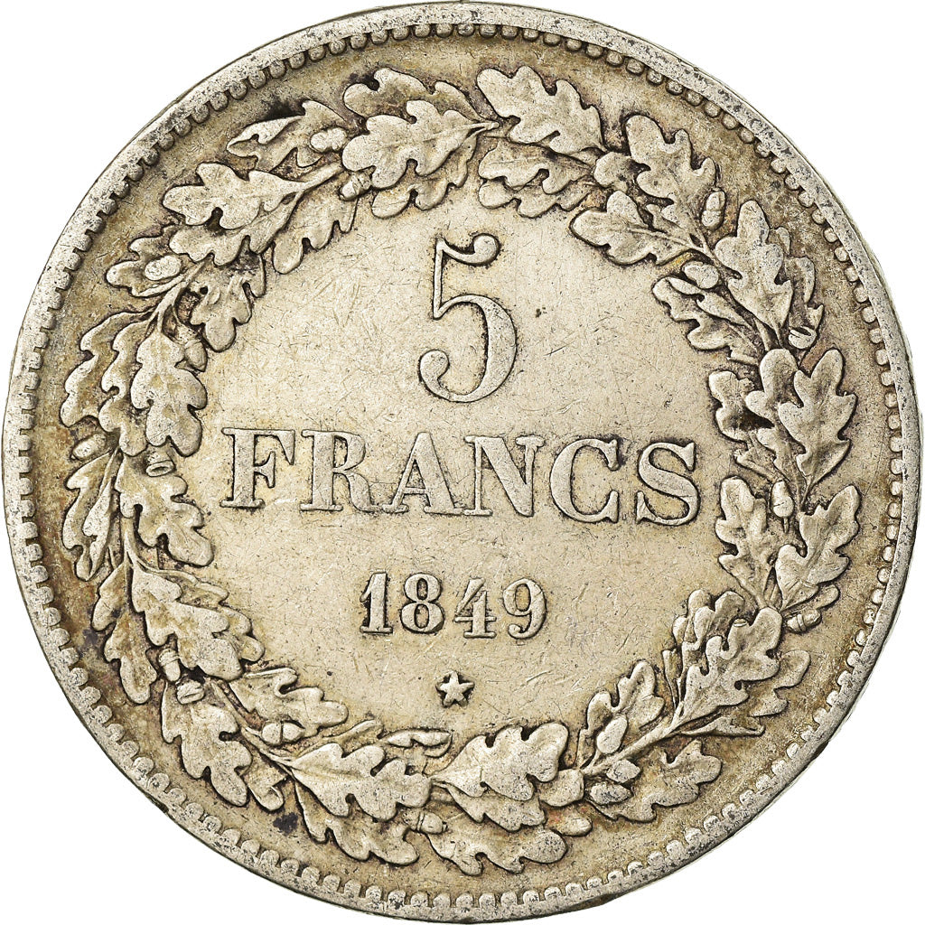 Coin, Belgium, Leopold I, 5 Francs, 5 Frank, 1849, VF(30-35), Silver, KM:3.2