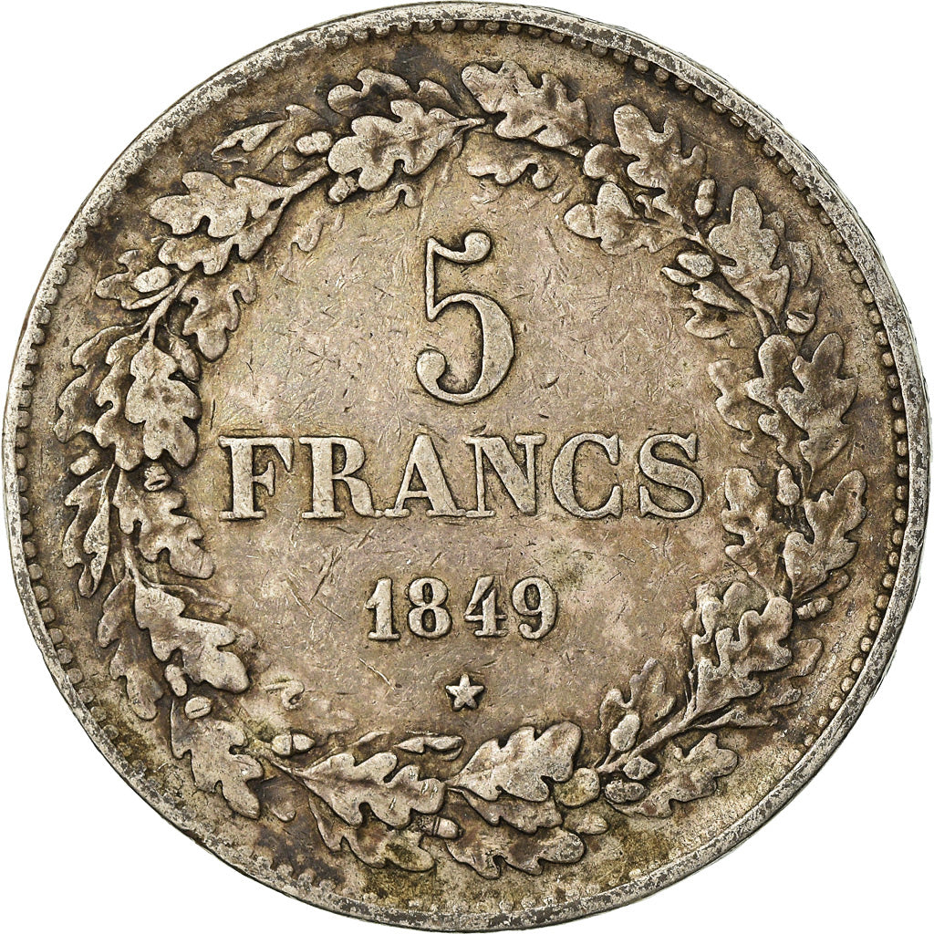Coin, Belgium, Leopold I, 5 Francs, 5 Frank, 1849, VF(30-35), Silver, KM:3.2