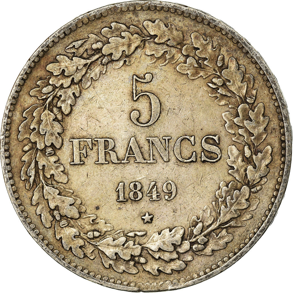 Coin, Belgium, Leopold I, 5 Francs, 5 Frank, 1849, VF(30-35), Silver, KM:3.2