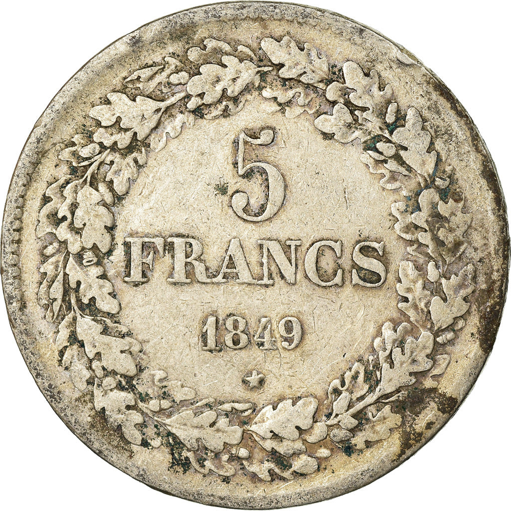 Coin, Belgium, Leopold I, 5 Francs, 5 Frank, 1849, VF(30-35), Silver, KM:3.2