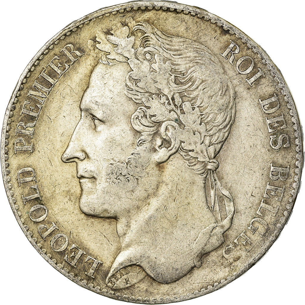 Moeda, Bélgica, Leopold I, 5 Francs, 5 Frank, 1849, VF(30-35), Prata, KM:3.2
