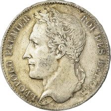 Moeda, Bélgica, Leopold I, 5 Francs, 5 Frank, 1849, VF(30-35), Prata, KM:3.2
