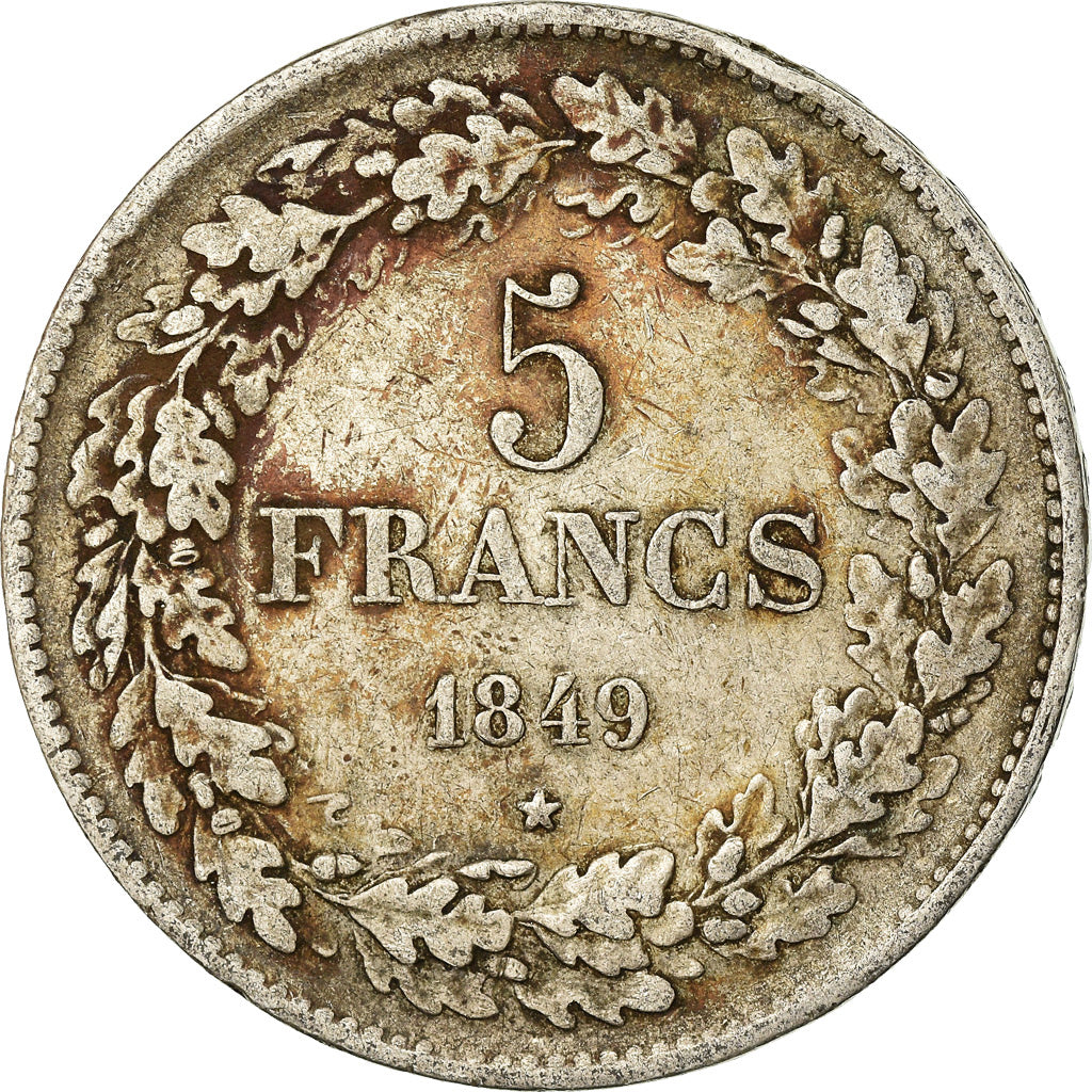 Coin, Belgium, Leopold I, 5 Francs, 5 Frank, 1849, VF(30-35), Silver, KM:3.2