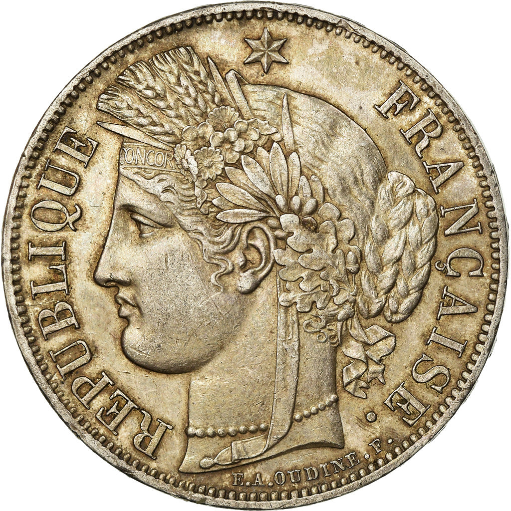 Monnaie, France, Cérès, 5 Francs, 1850, Paris, SUP, Argent, Gadoury:719