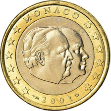 Monaco, Rainier III et Albert, Euro, 2001, MS(63), Bi-Metallic, KM:173
