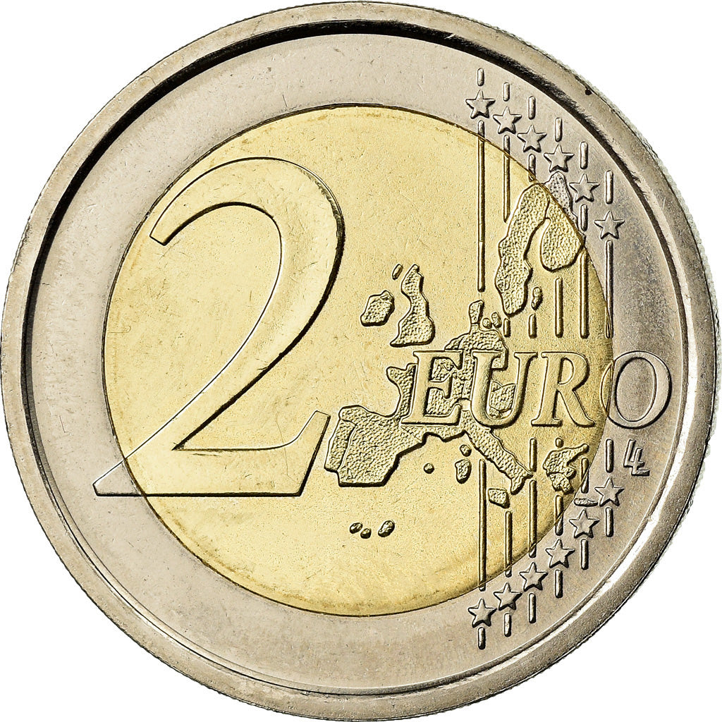 Vatican, 2 Euro, 80ème anniversaire de Benoit XVI, 2007, MS(63), Bi-Metallic