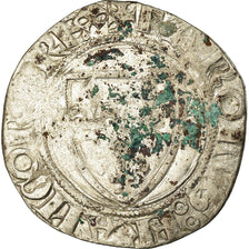 Coin, France, Charles VI, Blanc Guénar, Romans, VF(20-25), Billon