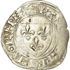 Coin, France, Charles VI, Blanc Guénar, Saint-Quentin, VF(30-35), Billon